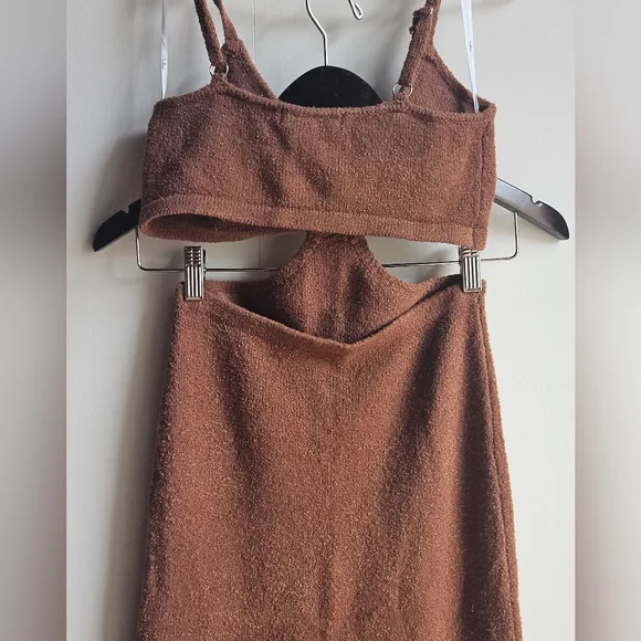Lulus Brown Cutout Midi Sweater Dress in Women's M - Picture 13 of 16